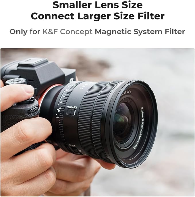 K&F CONCEPT 49-82mm Magnetic Filter Adapter Ring, for 49mm Lens Install 82mm Magnetic Filter