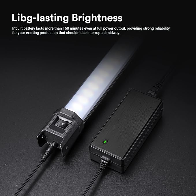 Godox TL120 RGB Tube Light 4 Packs, 2700K-6500K Rechargeable Dimmable Full Color LED Video Light Stick 4-Lights, CRI 96+, TLCI 98+ with Built-in 5200mAh Battery and APP DMX Control