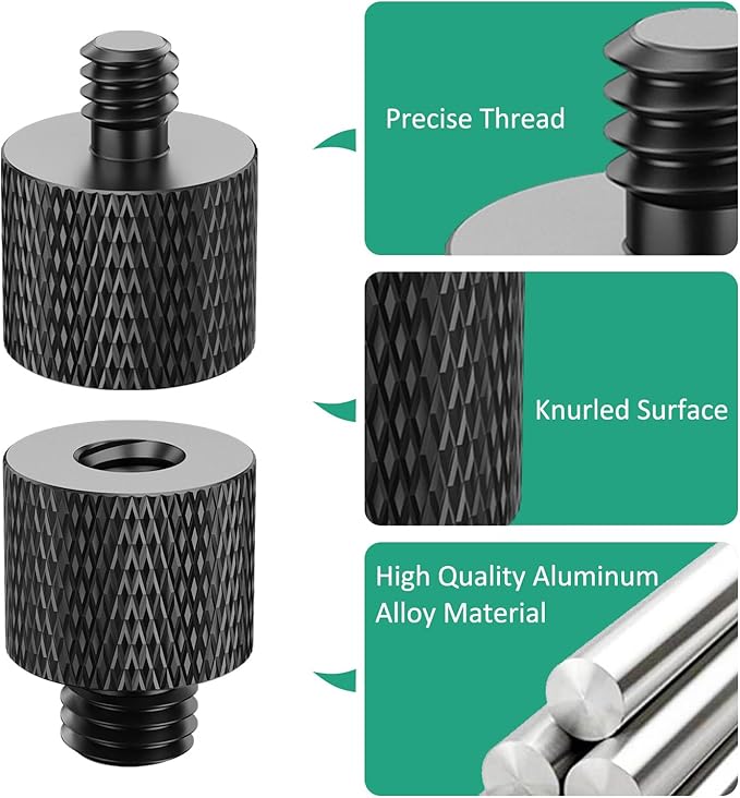 1/4 to 3/8 Tripod Screw Adapter 8 Pcs 1/4 Male to 3/8 Female and 3/8 Male to 1/4 Female Camera Screw Adapter for Camera Mount Tripod Stand Microphone Stand Mic Mount