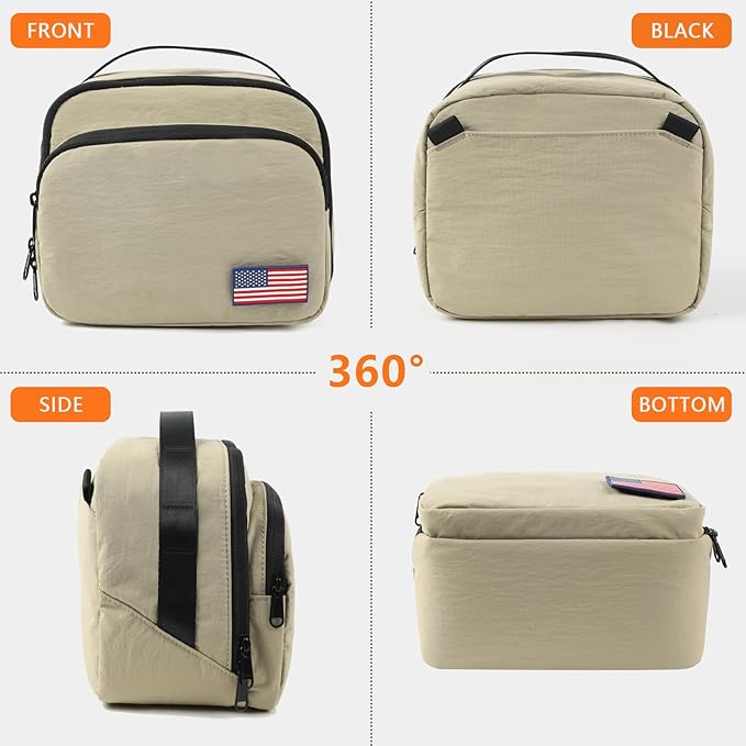 TULLIO Besnfoto Camera Bag Small Purse Crossbody Camera Shoulder Case Waterproof Canvas Cute Compact Photography Bag for Mirrorless DSLR SLR