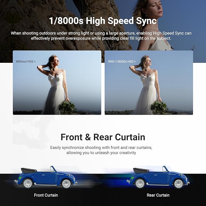 NEEWER 100Ws 2.4G TTL Hot Shoe Flash Speedlite Compatible with Fujifilm Cameras, Touch Screen, 1/8000s HSS, 2 Modeling Lamps, TTL/M Toggle, 3000mAh/500 Full Power Flash Studio Photography Light, Z3-F