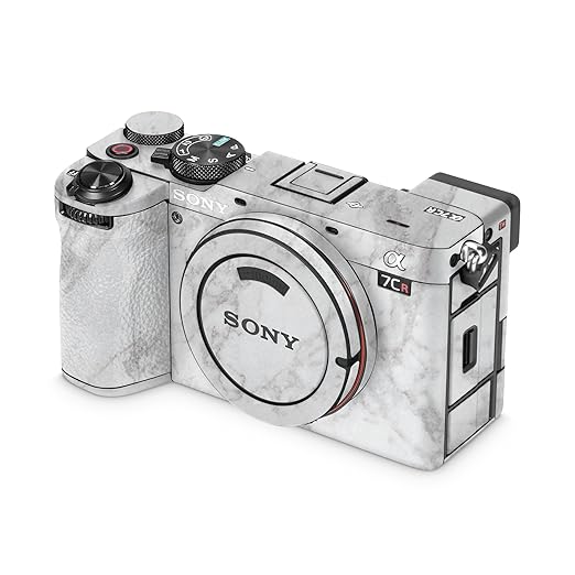 Glossy Glitter Camera Skin Compatible with Sony Alpha 7CR Camera (2023) - Frost Marble - Premium 3M Vinyl Protective Wrap Decal Cover - Easy to Apply | Crafted in The USA by MightySkins
