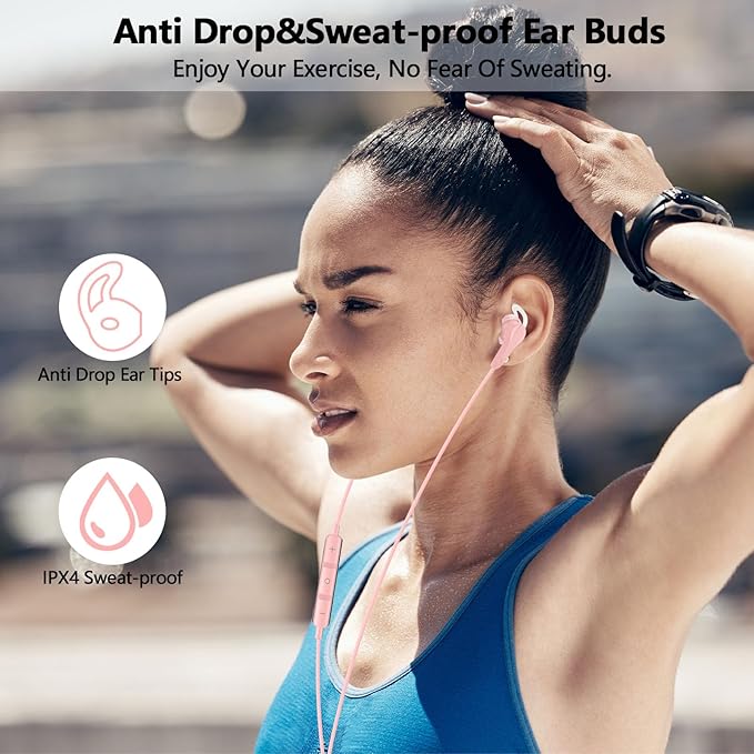 iMangoo for Apple/Android Wired Headphones USB C Earbuds HiFi Sound Earphones with DAC Chip with Microphone for iPhone 17 Air 16 15 Pro Max, Type C Ear Buds USBC Headset for Samsung S26 S25 S24 Pink