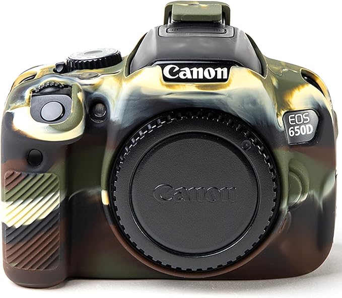 Professional Secure Silicone Camera Cover Housing Rubber Protective Body Skin Bag for Canon EOS 600D 650D 700D DSLR Camera Case (Army Green)