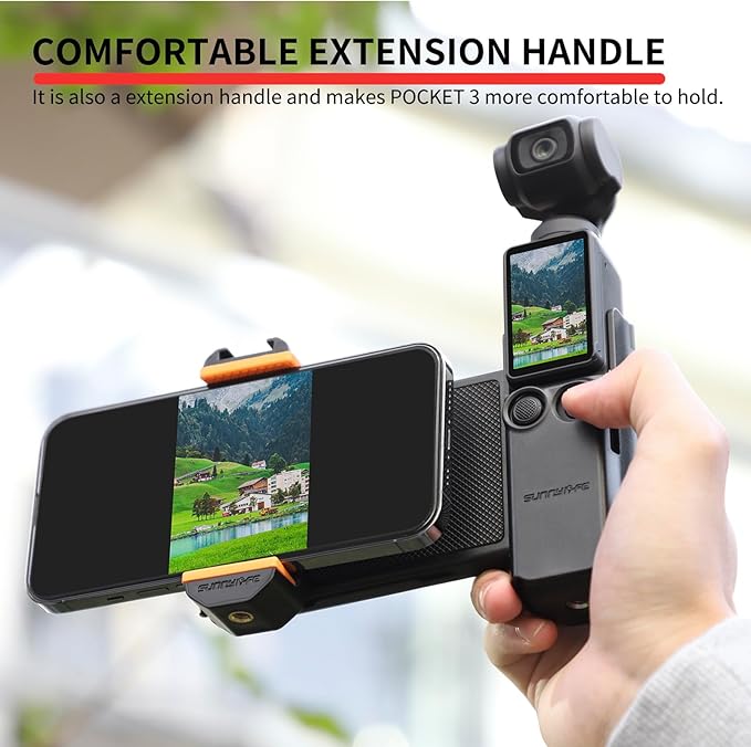 Pocket3 Phone Extension Holder for DJI Osmo Pocket 3 Camera Handle Accessories Cold Shoe Adapter Expansion Mount Mic Light Tripod Lens Filter SD Card Storage Case