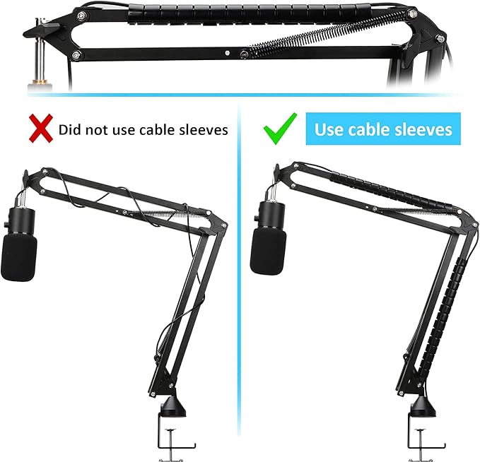 Razer Seiren X Boom Arm with Pop Filter - Professional Mic Stand for Broadcasting and Recording by YOUSHARES