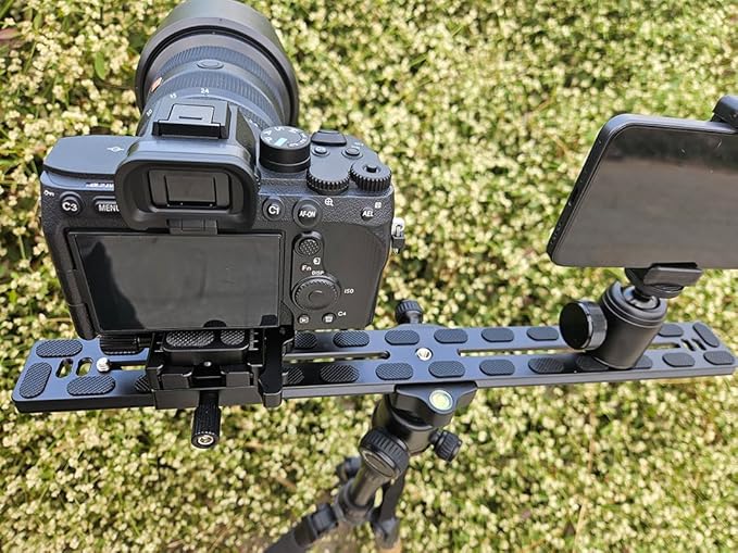 400mm Universal Long Quick Release Plate Dual Dovetail Slide Rail with D-Ring 1/4" Screw for Ball Head Tripod Mount DSLR Camera Arca Swiss Compatible