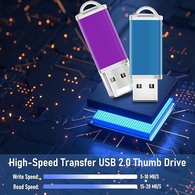 4GB USB Flash Drive 20 Pack Nicepicten FAT32 USB Thumb Drive Memory Stick Jump Zip Drive USB 2.0 Flash Drives 4GB with Lanyard & Label (Mixcolor)
