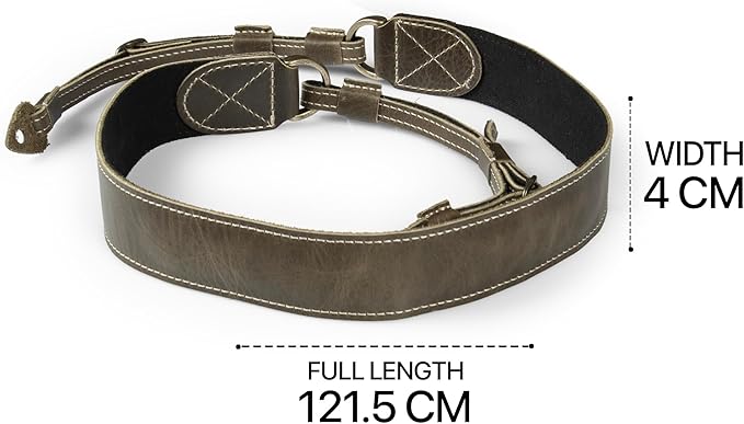MegaGear Personalized Genuine Leather Camera Strap Custom Engraved DSLR & SLR Shoulder/Neck Strap
