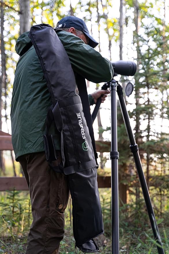 FANAUE Tripod Case with Compartments,39.4x9.8x9.8in Heavy Duty Tripod Bag with Shoulder Straps,All Padded Carrying Case for Light Stands,Mic Stands