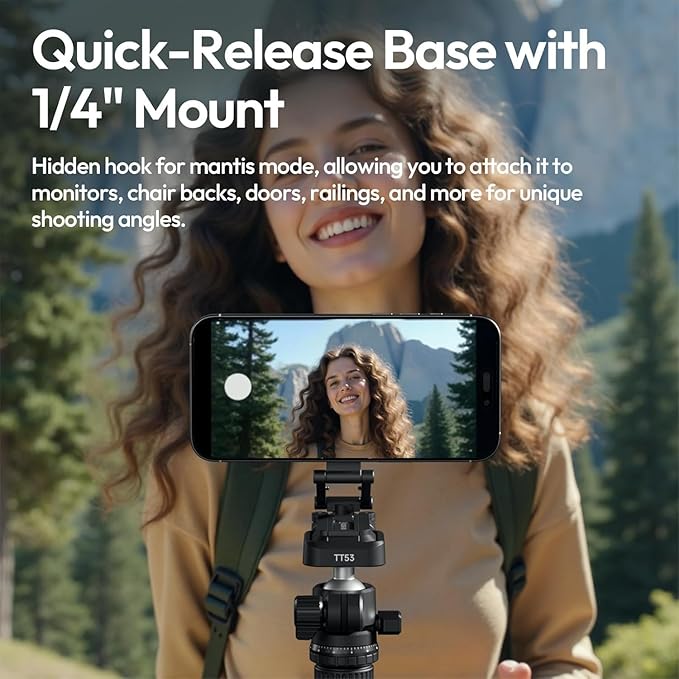 ULANZI SK29 Magnetic Phone Tripod, Foldable Mini Tripod Mount with MagSafe Phone Holder, Aluminium Cell Phone Stand with 1/4”, Arca Uka Base, Travel Vlog Essentials for iPhone 17/16/15/14/13/12