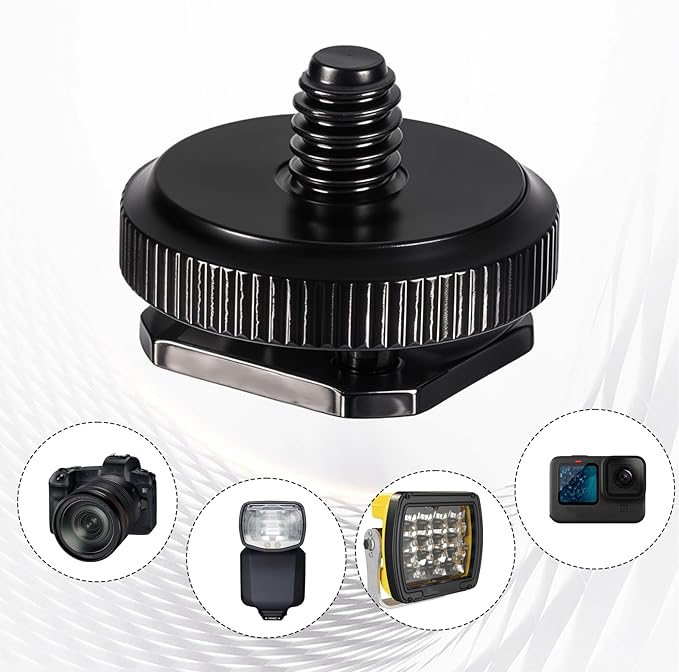 4 Pcs 1/4 Inch Camera Adapter Screws, Compatible with Versatile Flash Hot Shoe Mounts for DSLR Camera Rigs, Tripods, Mounting Accessories