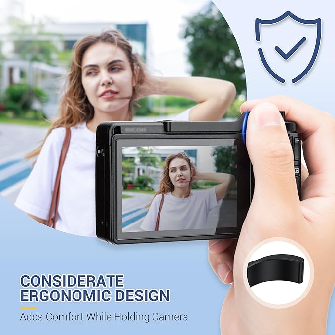 Metal Thumbs Up Grip for Ricoh GR IV GRIV GR4 GR IV HDF Monochrome, Hot Shoe Cover Cap Protector for GR IV GRIV GR4 GR IV HDF Monochrome, Better Balance and Comfortable Secure Grip