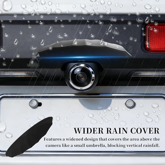 Silicone Car Backup Camera Rain Shield,Soft Wider Backup Camera Rain Cover for Providing Clear Reversing Image,Universal Self-Adhesive Reverse Cameras Rains Cover Car Accessories (Standard)