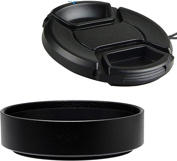 Fotasy Metal 62mm Lens Hood, 62 mm Lense Hood for Canon Fuji Leica Leitz Nikon Olympus Panasonic Pentax Sony Lens, 62mm Screw-in Hood Shade