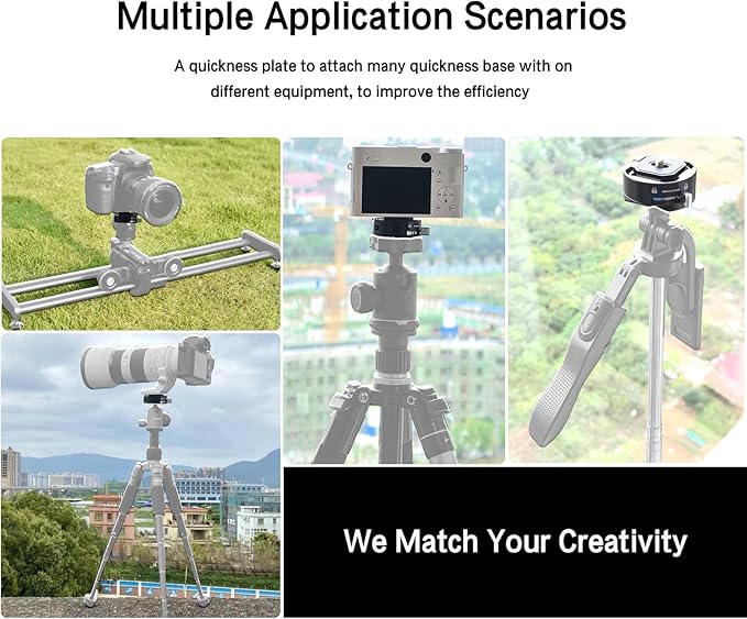 Quick Release Plate,Camera Quick Release Plate，Tripod Quick Release Plate,QR Camera Mount Adapter, for/Sony/Canon/Nikon Cameras/Zhiyun/Feiyu/DJI/Moza Stablizers