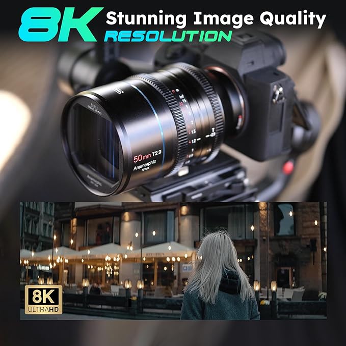 SIRUI 50mm T2.9 1.6X Full-Frame Anamorphic Lens Cinema Lens (RF Mount)