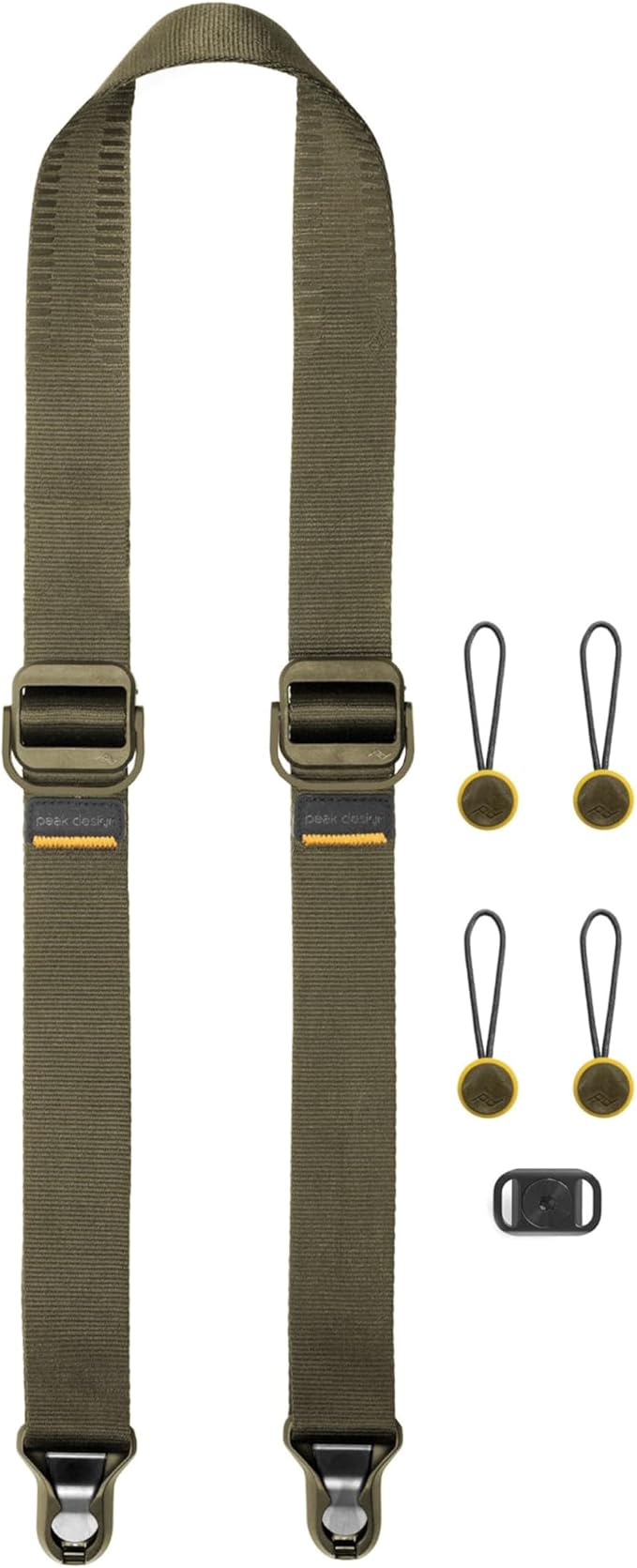 Peak Design Slide Lite Camera Strap, Kelp, Configurable as a Sling, Neck or Shoulder Strap, Quick Release and Connection, Smooth and Grippy Side, Camera Straps for Photographers, 200 lb Capacity