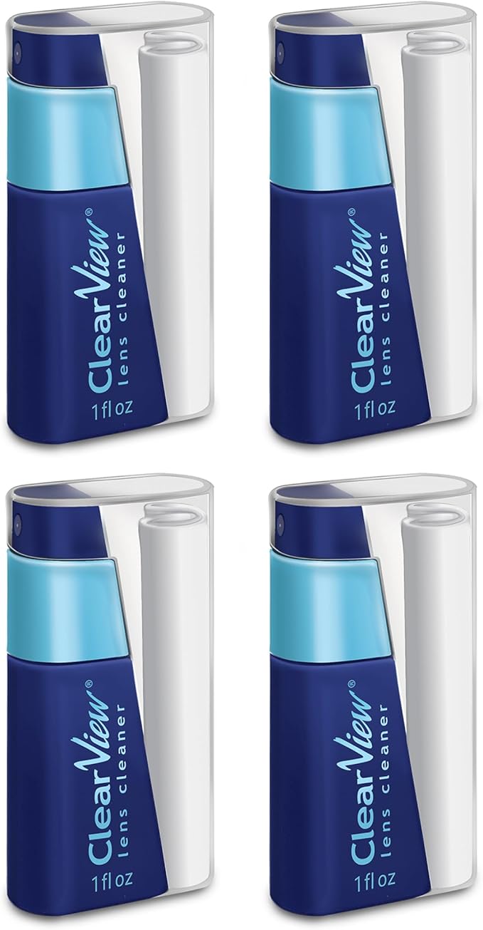 Portable Lens Cleaner Kit – Eyeglass Lens Cleaner Spray Kit with Refillable Spray + Microfiber Cloth, Compact Eye Glass Cleaners Spray, Safe for All Lenses, Travel Size Cleaning Set