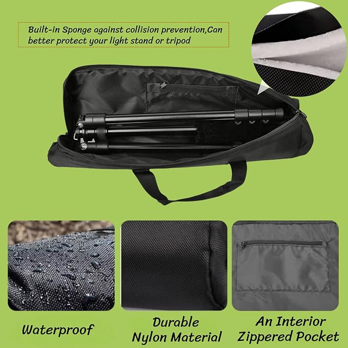 BLIRITEL 27.6 inch Tripod Carrying Case, Heavy Duty Padded Tripod Bag with Shoulder Strap for Light Stand,Monopods,Umbrellas,Softbox,Boom Stands and Photography Accessories (27.6 x 5.12 Inch)