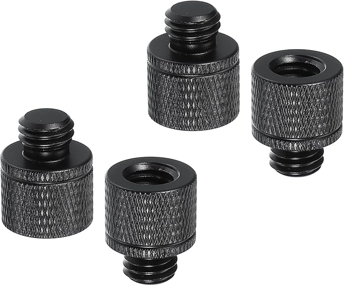 PATIKIL Tripod Screw Adapter 3/8" Female to M10 Male, 4 Pcs Tripod Nut Connectors Camera Mount Screw Camera Double Head Converter for Microphone Holder Magic Arms Accessories, 20 mm