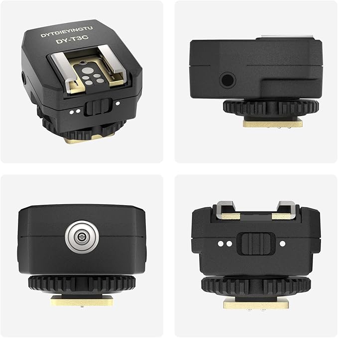 DY-T3C Set Style Multi-Functional hot Shoe Adapter, Single-Lens Reflex Camera Universal Flash Expansion Accessory/ Also Applicable Mini Camera Flash Height-Increasing Conversion Accessories