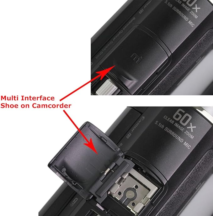JJC Cold Shoe Mount Adapter for Sony Multi Interface Shoe to Universal Cold Shoe Compatible with Sony Handycam Camcorder HDR-AX53 AX33 AX100 CX675 CX900 CX610E CX530E CX510E CX400E PJ810E PJ790E