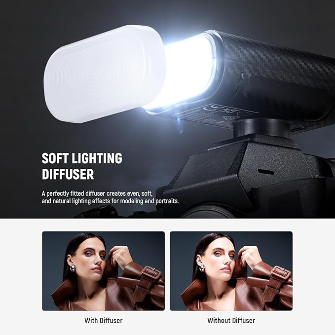 NEEWER N12L Entry Level Version Mini Camera Flash with LED Video Fill Light & LCD Display, 800mAh, Works with Canon/Fujifilm/Sony/Nikon DSLR Standard Hot Shoe Cameras for Studio Shoots