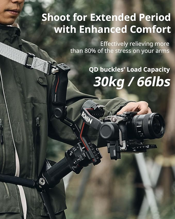 SmallRig RS3 RS2 Weight-Reducing Shoulder Strap Compatible with Sling Handle for DJI, Gimbal Belt with Upgraded QD Quick Release Buckles for DJI RS4 / RS4 Pro/RS 3 / RS 3 Pro/RS 2