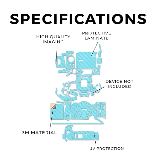 Carbon Fiber Camera Skin Compatible with Canon EOS R5 Mark II (2023) - Solid Baby Blue - Premium 3M Vinyl Protective Wrap Decal Cover - Easy to Apply | Crafted in The USA by MightySkins
