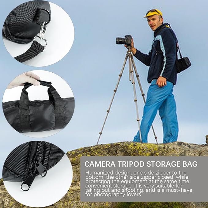 Tripod Case with Shoulder Strap, Padded Compact Case, Full Length Zippered Closure for Tripod, Mic Stand, Tent Pole
