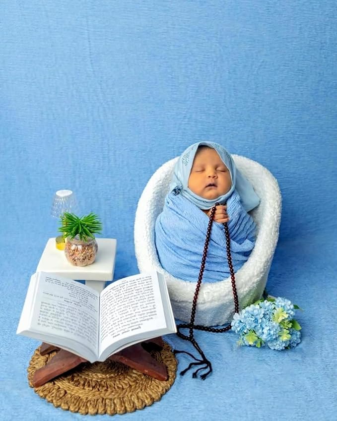 Newborn Photography Props Wooden Table Mini Bedside Table Rustic Square End Table Baby Photoshoot Props Display Risers for Any Newborn Bed and Birthday Cake Smash Photoshoots