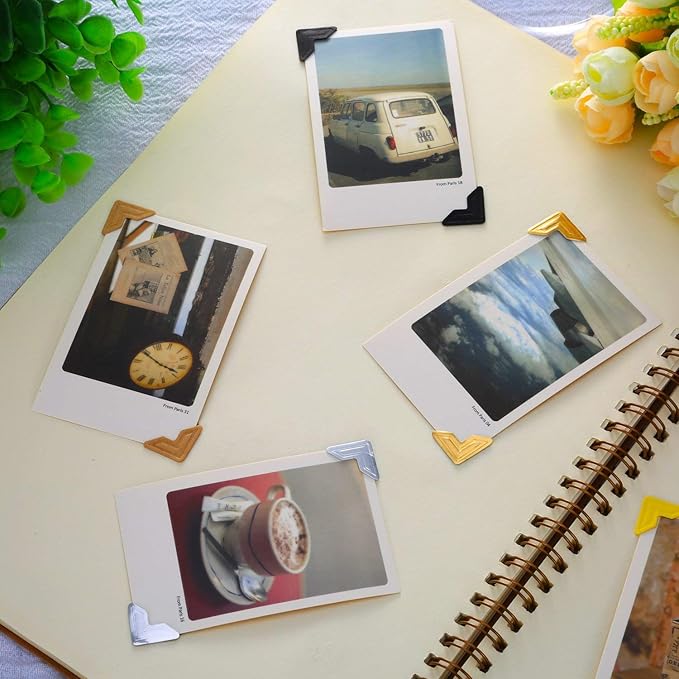 360 Count Self-Adhesive Acid Free Photo Corners for Scrapbooks Memory Books (Multicolor)