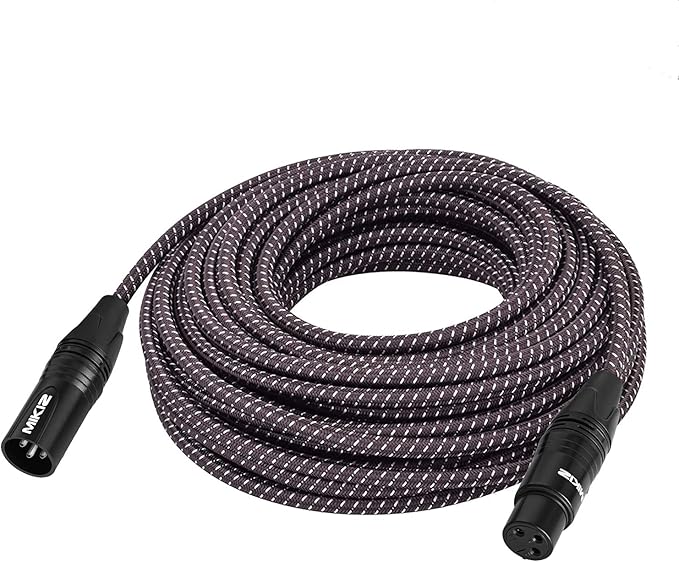 XLR Microphone Cables 50 Feet 6 Packs Braided Premium Balanced 3 Pin XLR Male to Female Patch Cables 50ft