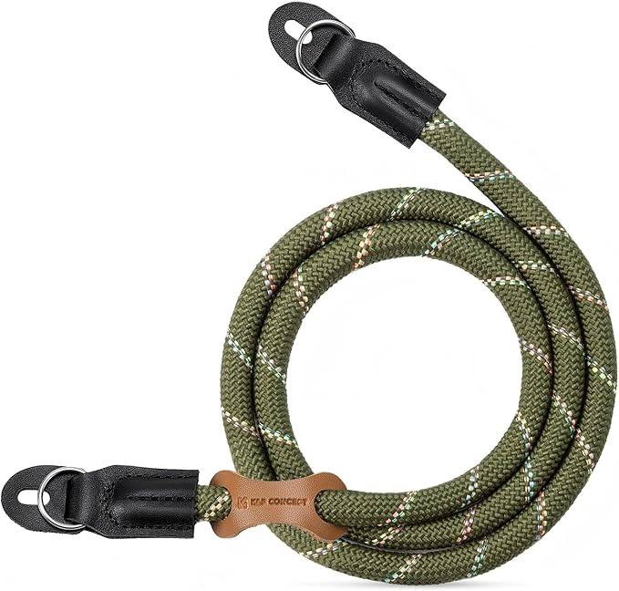 K&F CONCEPT Camera Neck Strap,100cm Nylon Rope Camera Shoulder Strap with O-ring for DSLR Camera