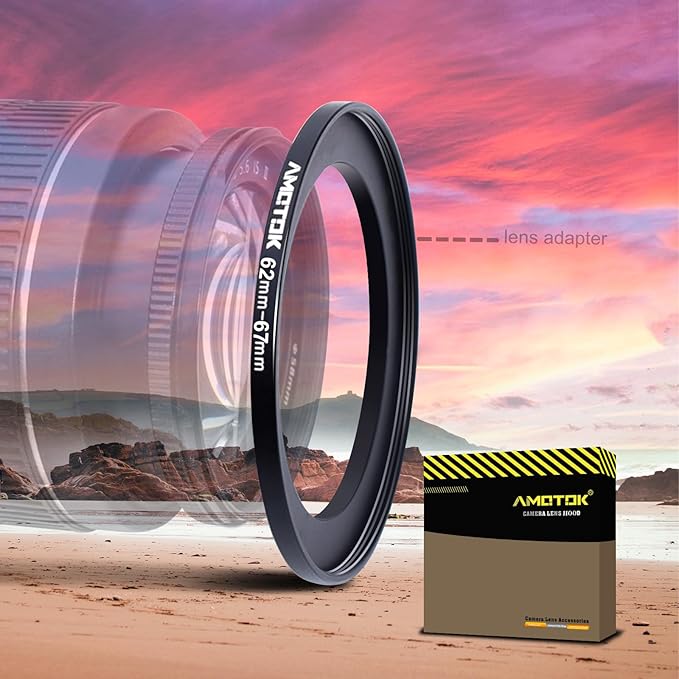 62mm Lens to 67mm Camera Lens Adapter,62mm to 67mm Filter Step-up Ring Adapter Ring,Compatible All 67mm Filter Accessory