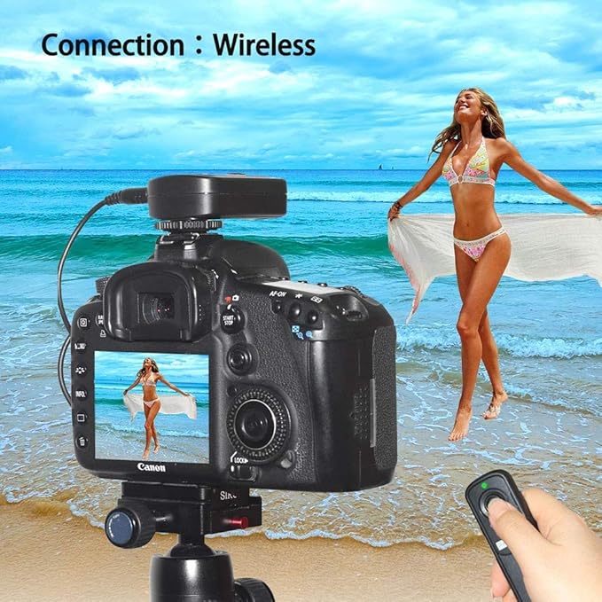 Pixel 2.4GHz Digital Wireless Remote Shutter Release oppilas E3 for Canon, Pentax, Samsung, Contax, Sigma and Hassleblad Cameras, Replaces Canon RS-60E3