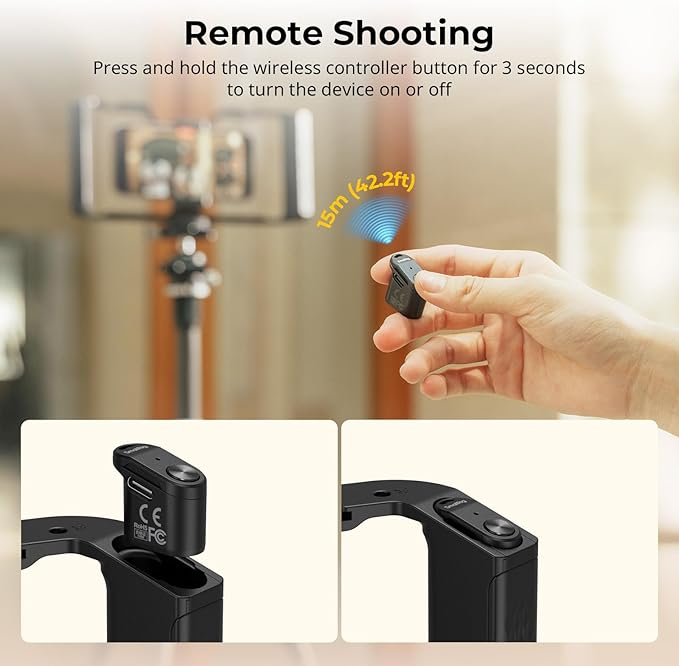 SmallRig IG-02 Wireless Control Universal Phone Cage for Short Video Starters, Dual Handgrip Smartphone Video Rig with Cold Shoe Mount, for iPhone 17 16 & Android, for Creators Vlogging-5356