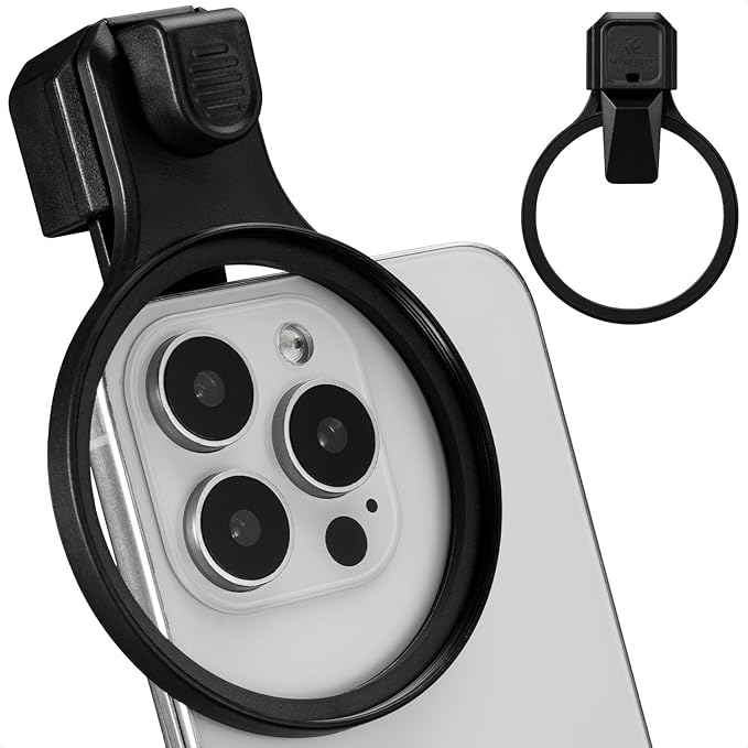 K&F CONCEPT 67mm Press-on Phone Lens Filter Adapter, Compatible with iPhone 17/16/15/14/13/12, 16/15/14/13/12 Pro, 16/15/14/13/12 Pro Max(Filter Not Included)