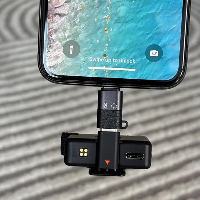 for DJI Mic Mini Type C to Port Adapters Fast Charging Data Sync, USB C Adapter for iPhone 14 13 12 11 Smartphone/PC/Mac Connector Accessories Wireless Microphone Receiver (1 Pack)