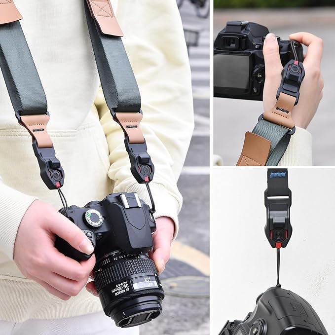 Anchor Connector Suitable for Peak Design Strap 3-Layer Structure Load-Bearing 198 lbs Suitable with DSLR Mirrorless Camera Telescopes (Red)