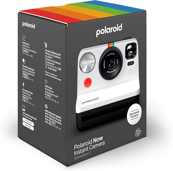 Refurbished Polaroid Now I-Type Instant Camera - Black & White (Renewed Premium) (9167)