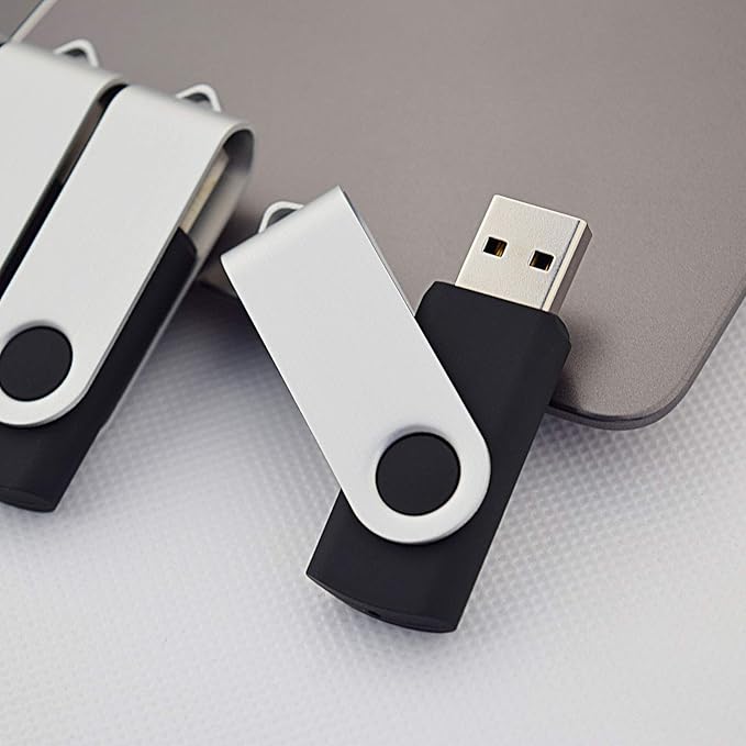 KOOTION 20pcs 32 GB USB Flash Drive 32gb Flash Drives Thumb Drive Memory Stick Swivel Pen Drive, Black