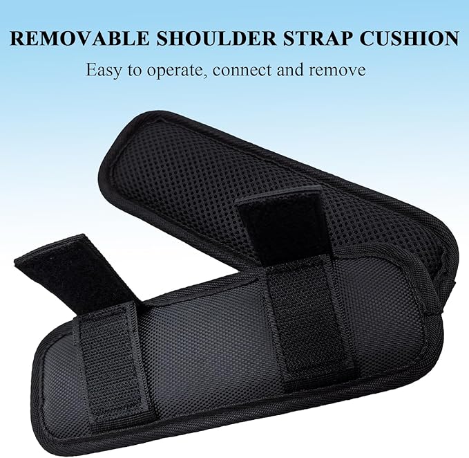 Soft Shoulder Strap Pad, Breathable & Removable Backpack Strap Pads for Bag Strap（2PCS-Black）
