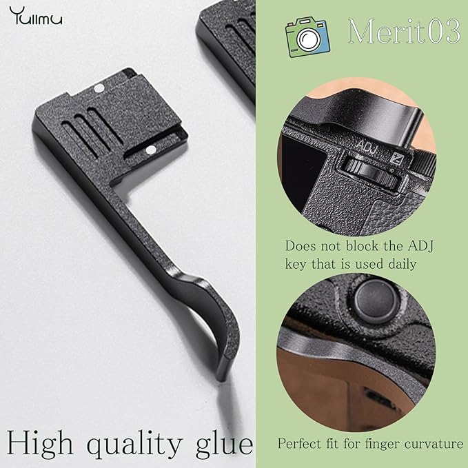 GRIII Thumbs Grip Metal Thumbs Up Grip Made of Premium Aluminium Alloy, Hot Shoe Grip Compatible with Ricoh GRIII GRIIIx