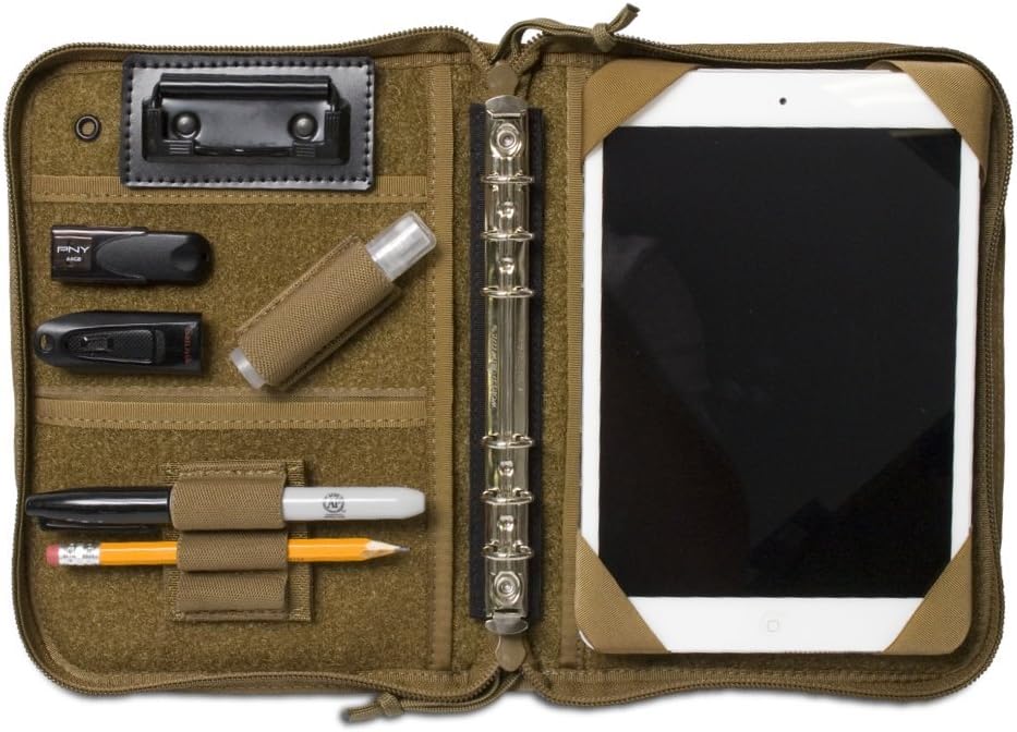 Tactical Notebook Covers | Field Data Cover System | Heavy Duty Zippered Organizer | Fits Notebooks 5” x 7.5” to 5.5” x 8.25"