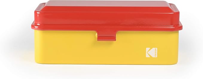 KODAK 120/135 Film Case - for 8 Rolls of 120 Films / 10 Rolls of 35mm Films - Retro Steel Case to Sort & Safeguard Film (Film is not Included) (Red)