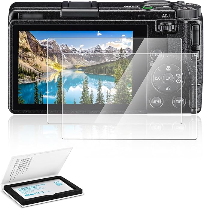 Camera Screen Protector for Ricoh GR IV GRIV GR4 GR IV HDF Monochrome, Glass Screen Protector, Anti-Scratch, Bubble Free, 0.3mm 9H Hardness Tempered LCD Protector Cover, Ultra-Clear, 2 Pack, Ricoh GR 4 Accessories