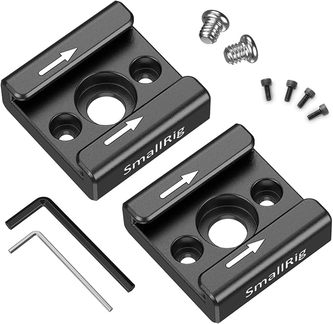 SMALLRIG Cold Shoe Mount Adapter with 1/4’’ Thread Hole for Camera and Camcorder Rigs – 1241