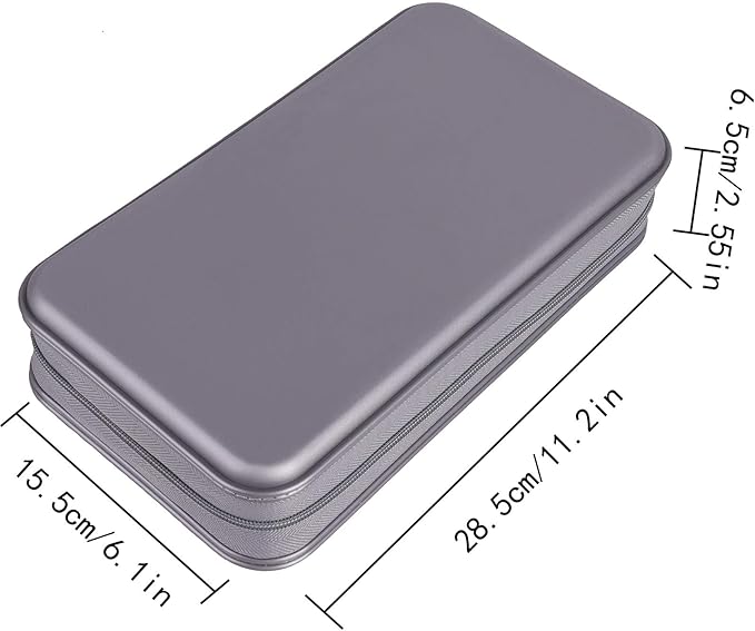 UENTIP CD Case Holder,Portable CD/DVD Case Holder CD Organizer Wallet Protective DVD Storage Wallet for Car Home Travel (96, grey)